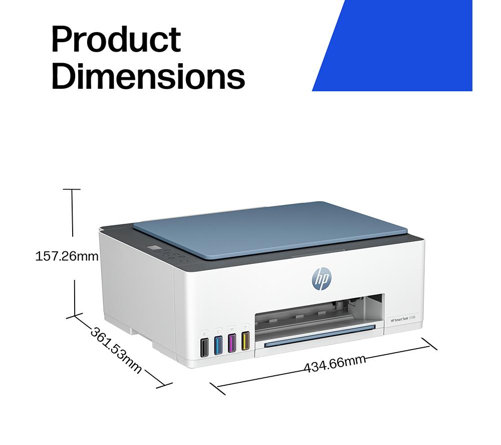 HP Smart Tank 5106 All-in-One Wireless Inkjet Printer image number 9 of 24