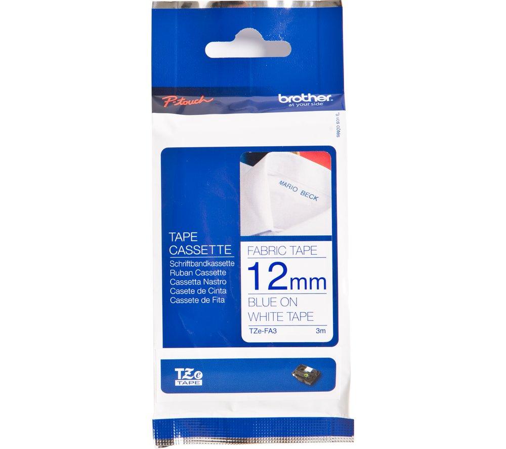 Brother P-Touch M Series Tape Cartridge, 1/2W, Blue on White