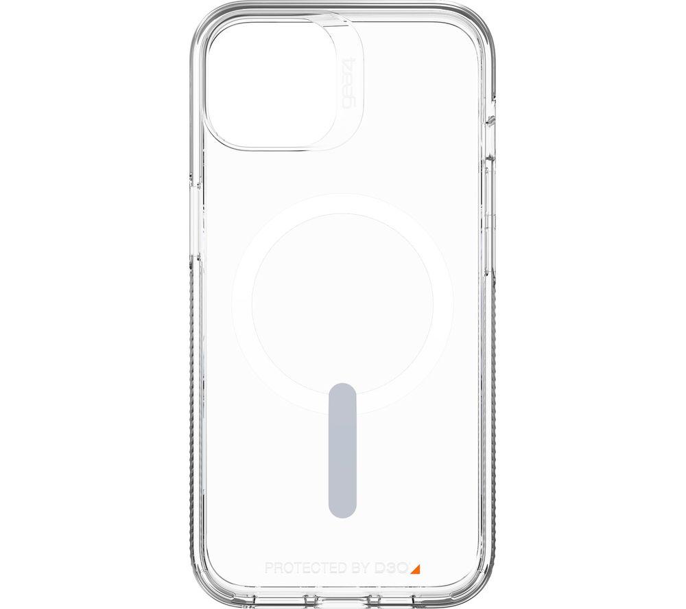 ZAGG Gear 4 Crystal Palace Snap D30 Protective Case Compatible with iPhone 14, Slim, Lightweight, Shockproof, MagSafe, Wireless Charging, (Clear)