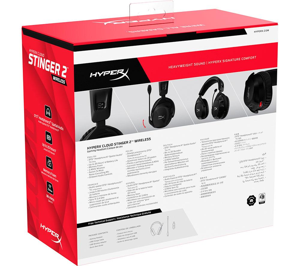HYPERX Cloud Stinger 2 Wireless Gaming Headset - Black image number 18 of 18