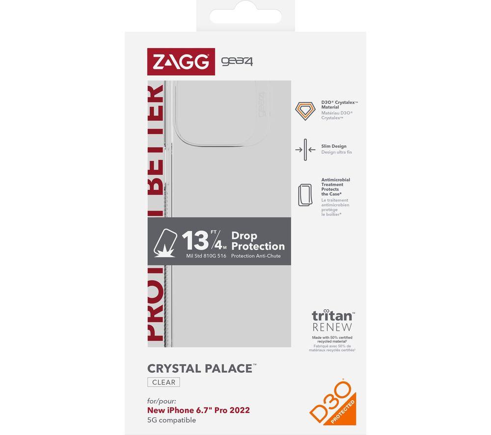 GEAR4 Crystal Palace iPhone 14 Pro Max Case - Clear image number 11 of 12