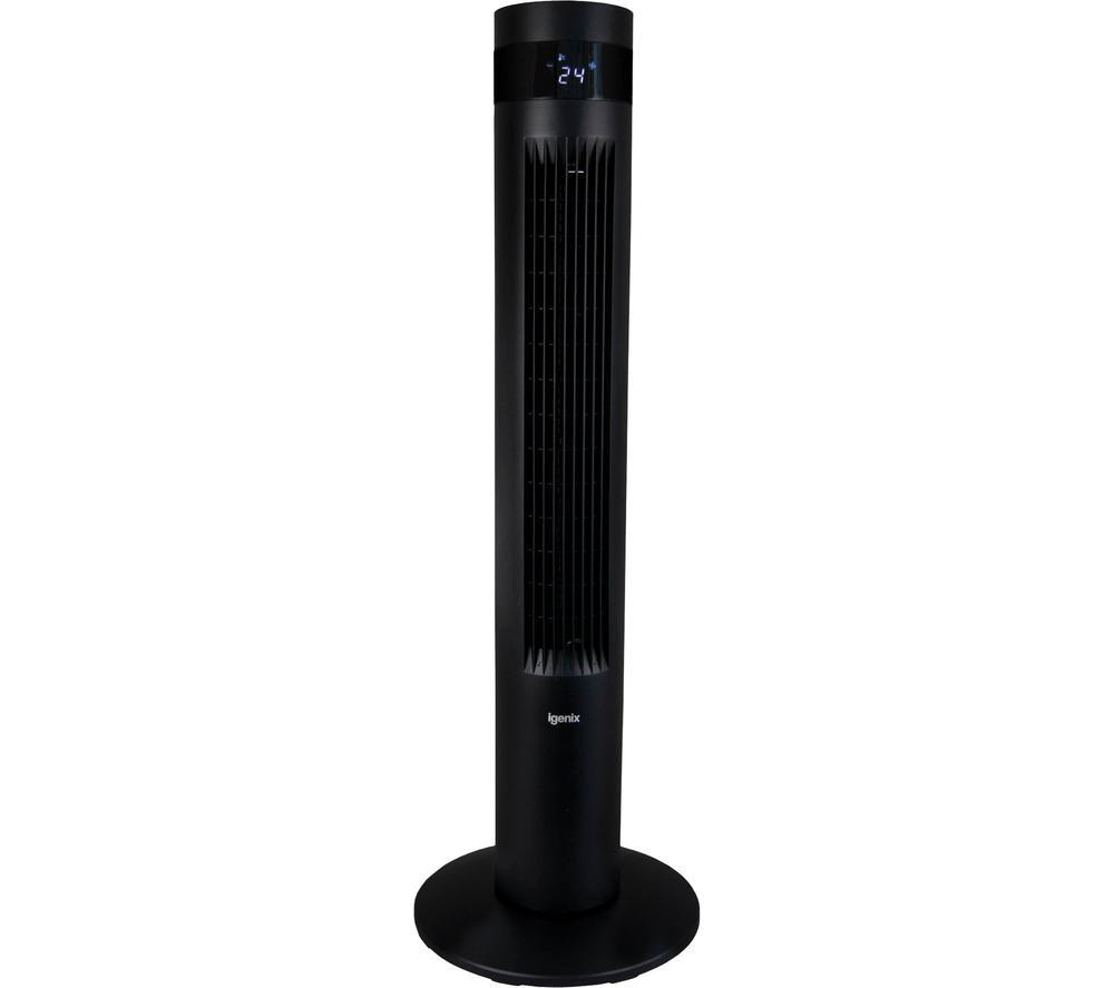 IGENIX IGFD6035B Portable Tower Fan - Black, Black