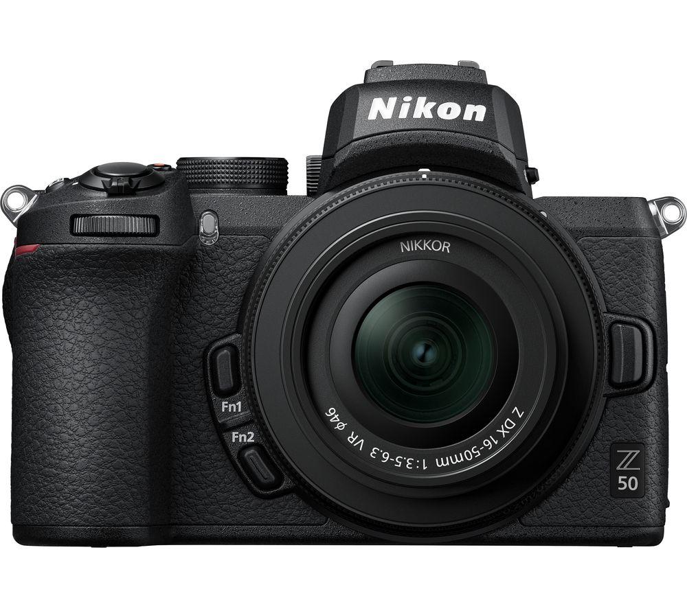Nikon Z50 + Z DX 16-50mm Mirrorless Camera Kit (209-point Hybrid AF, High speed image processing, 4K UHD movies, High Resolution LCD Monitor) VOA050K001