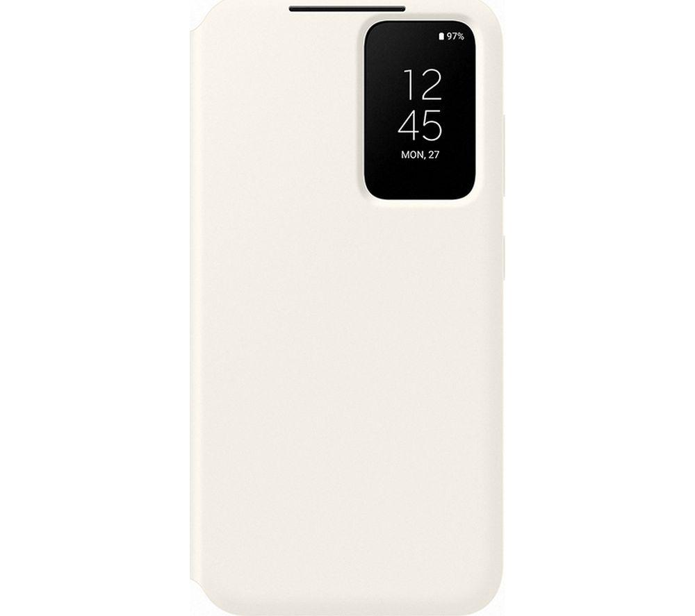 SAMSUNG Galaxy S23 Smart View Wallet Case - Cream, White,Cream