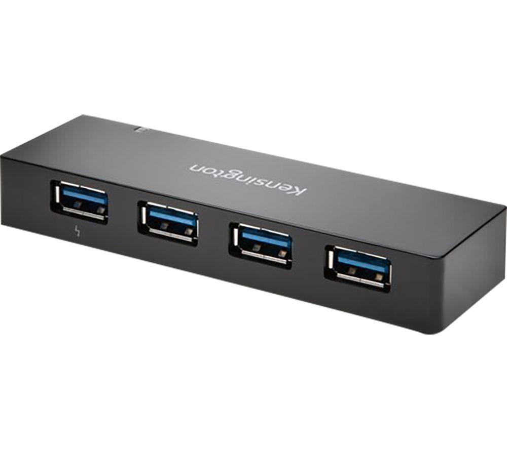 Kensington USB 3.0 4-Port Hub, Transfer speeds up to 5 Gbps - 3amps for fast charge smartphones and tablets, Plug and Play installation, HP, Dell, Windows, Macbook compatible, Home Office