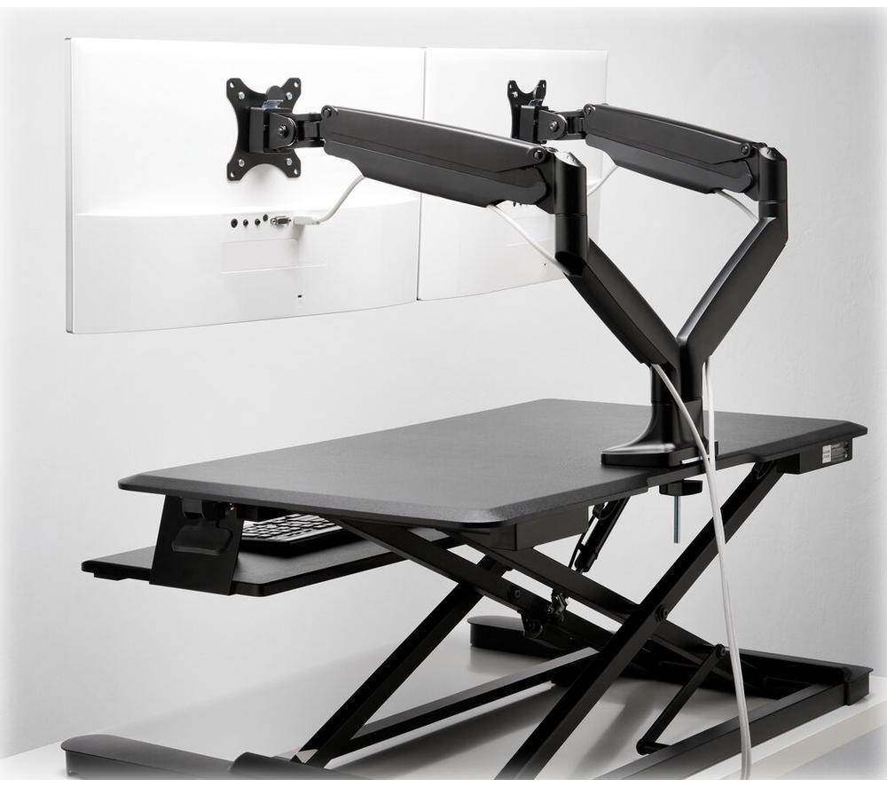 KENSINGTON SmartFit One-Touch K59601WW Dual Arm Tilt & Swivel 13-32" Monitor Desk Mount image number 3 of 6