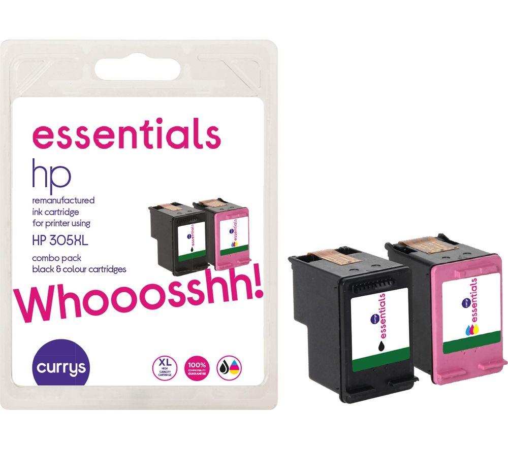 Buy ESSENTIALS HP 305 XL Black & Tri-colour Ink Cartridges - Twin