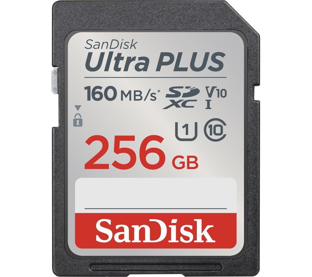 SANDISK Ultra Plus Class 10 SDXC Memory Card - 256 GB
