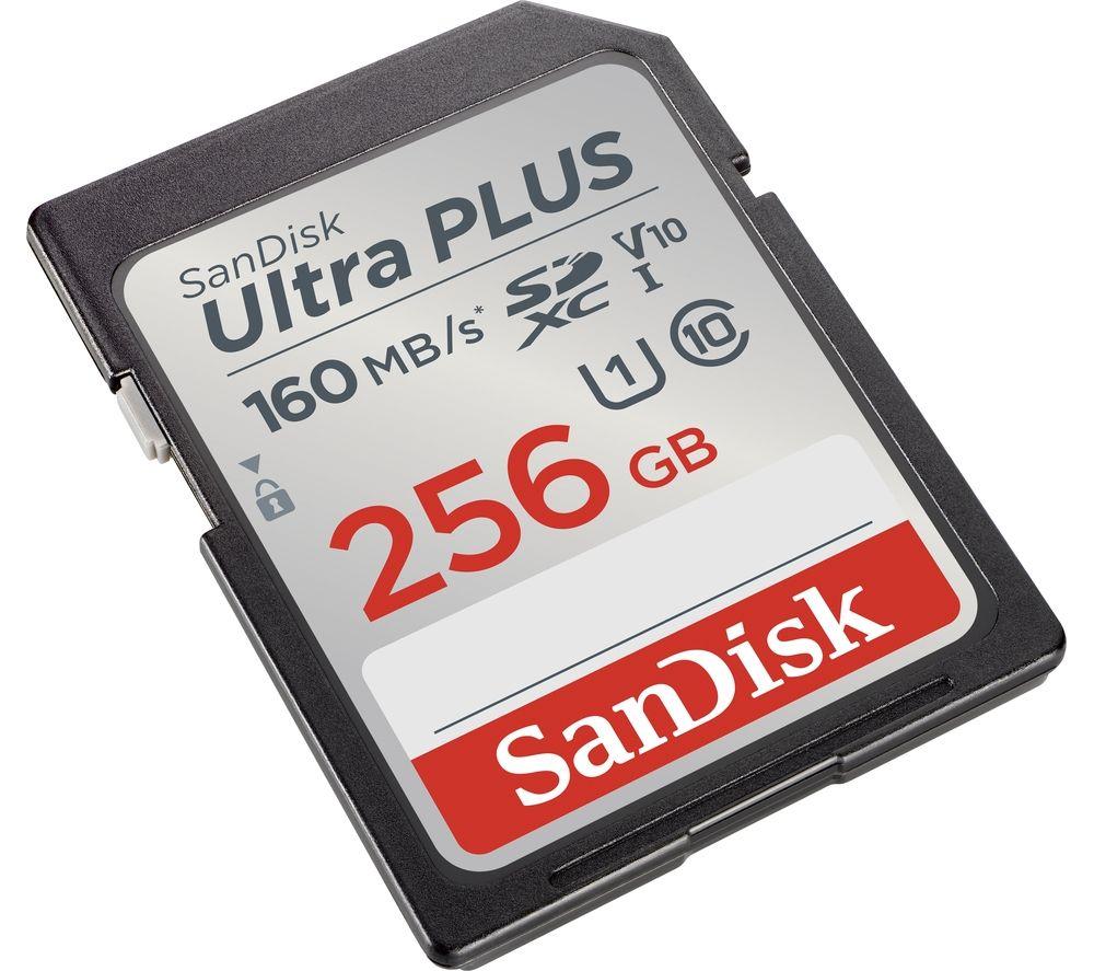 SANDISK Ultra Plus Class 10 SDXC Memory Card - 256 GB image number 2 of 3