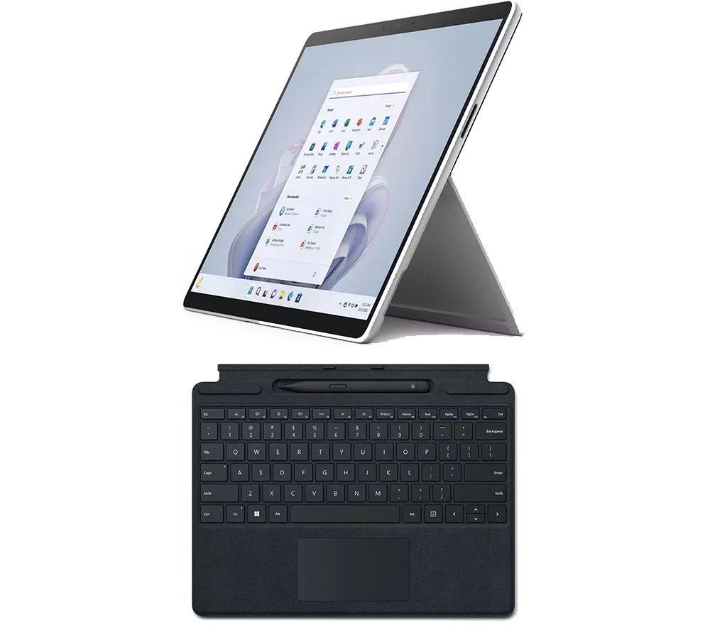 Microsoft 13 Surface Pro 9, Type Cover & Slim Pen 2 Bundle - Intel Core i5, 256 GB SSD, Platinum,