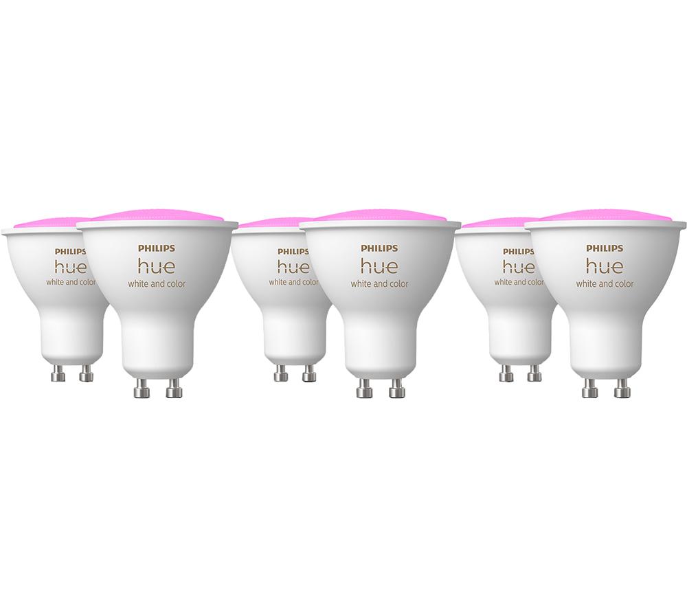 PHILIPS HUE White & Colour Ambiance Smart LED Spotlight with Bluetooth ...