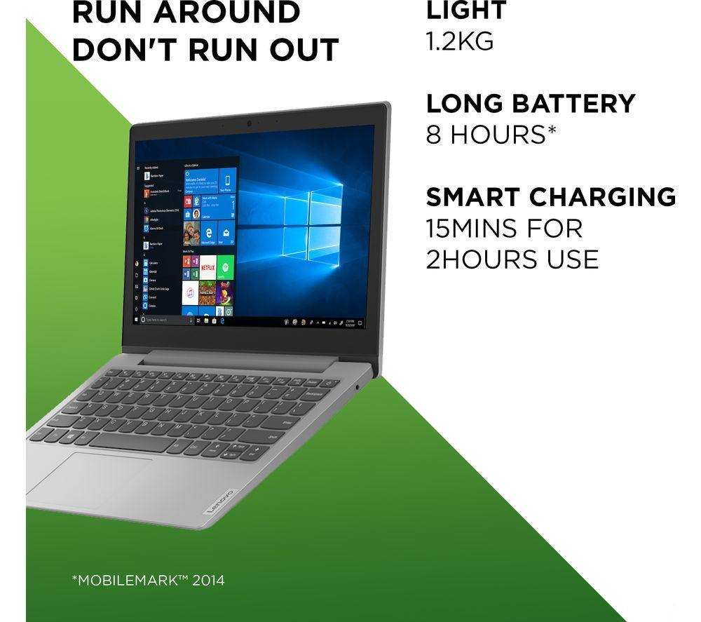 LENOVO IdeaPad 1i 14" Refurbished Laptop - Intel&reg; Celeron&reg;, 64 GB eMMC, Grey (Very Good Condition) image number 2 of 9