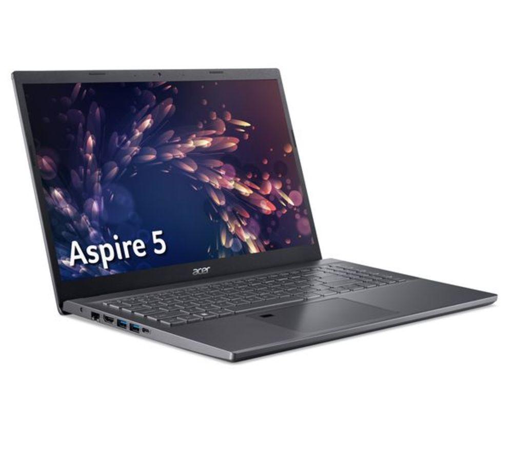 ACER Aspire 5 15.6 Refurbished Laptop - AMD Ryzen 7, 512 GB SSD, Grey (Very Good Condition), Silve