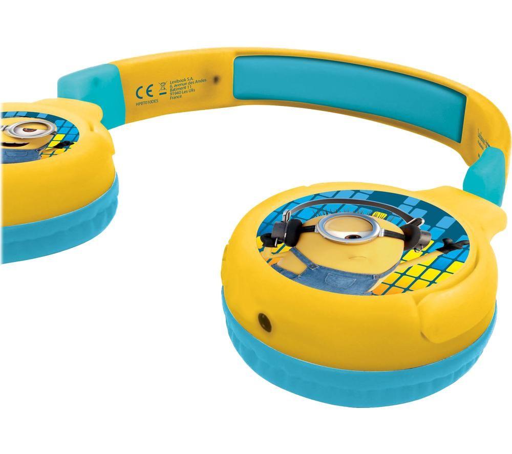 LEXIBOOK HPBT010DES Wireless Bluetooth Kids Headphones - Despicable Me image number 2 of 6