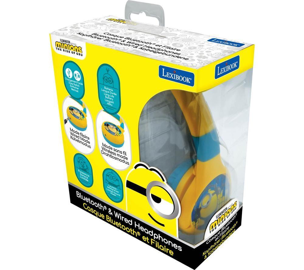 LEXIBOOK HPBT010DES Wireless Bluetooth Kids Headphones - Despicable Me image number 5 of 6