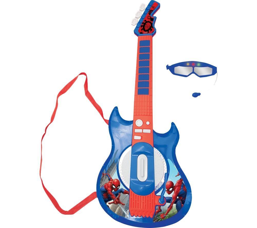 LEXIBOOK Spider-Man Electric Toy Guitar - Red & Blue, Red,Blue
