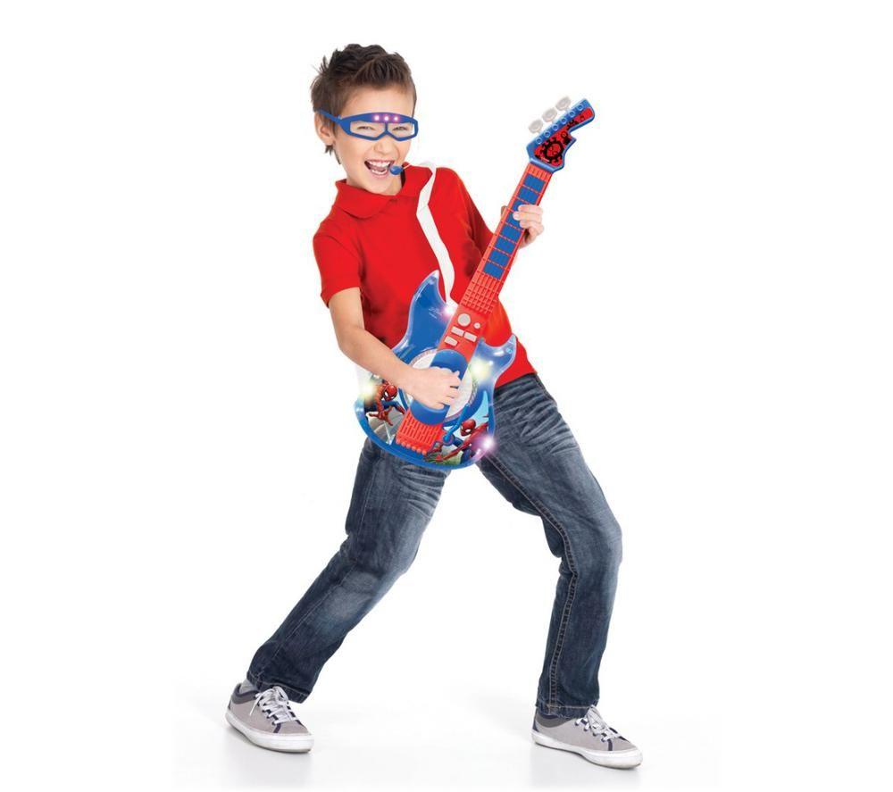 LEXIBOOK Spider-Man Electric Toy Guitar - Red & Blue image number 3 of 5