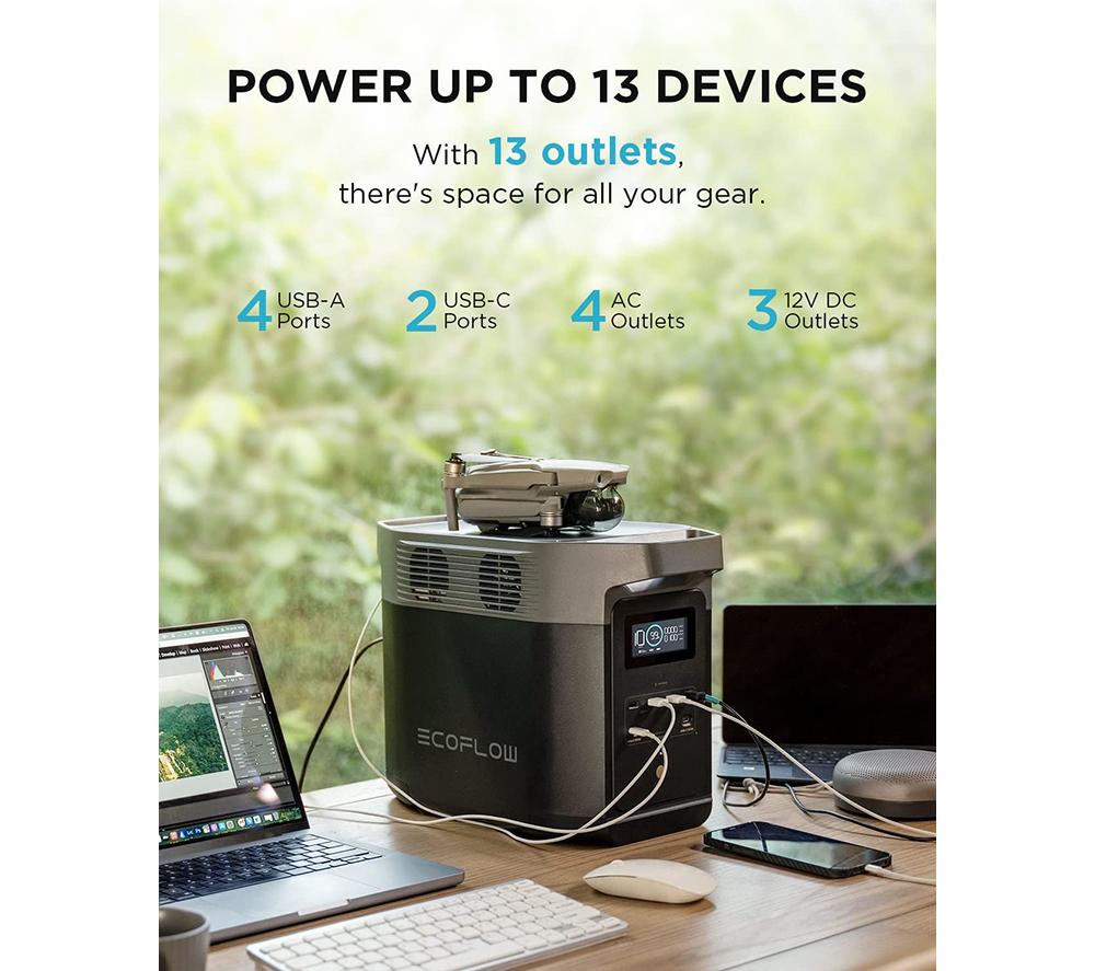 ECOFLOW DELTA 2 1024 Wh Portable Power Station image number 8 of 10