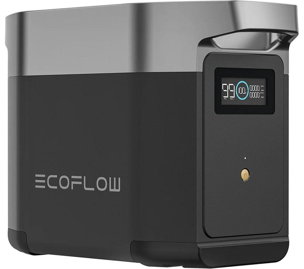 ECOFLOW Smart Extra Battery for DELTA 2 Portable Power Stations, Silver/Grey,Black