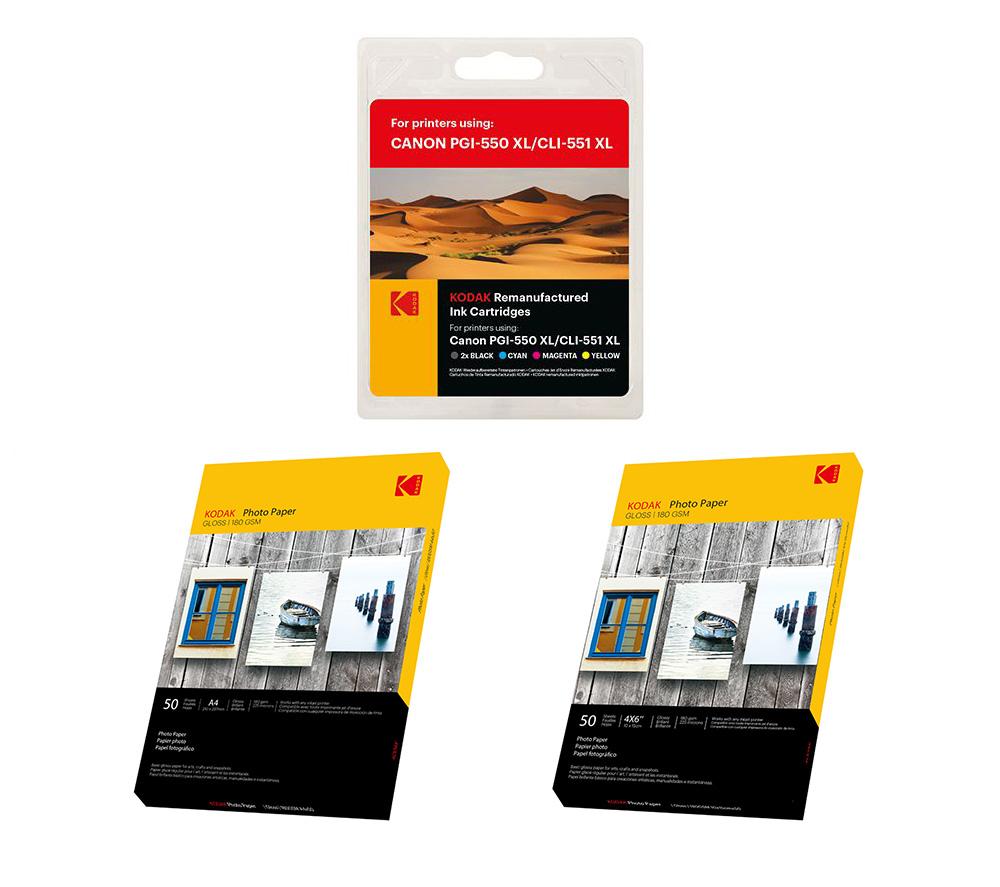 KODAK Remanufactured Canon PGI-550 XL / CLI-551 XL Black review