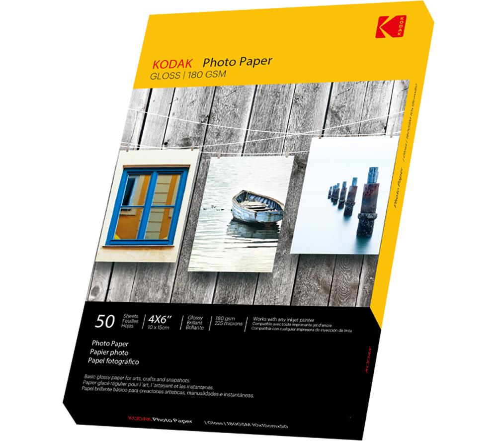 KODAK Remanufactured Epson T18 Black, Cyan, Magenta & Yellow Ink Cartridges Multipack & Photo Paper Bundle - 50 Sheets, 2 Packs image number 3 of 3