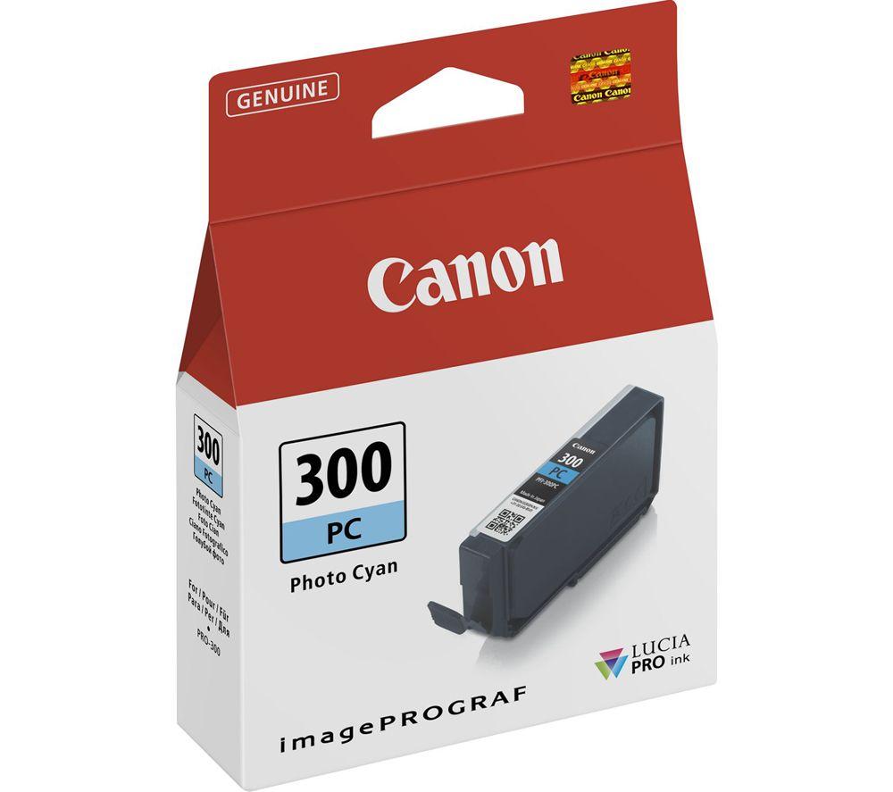 Canon Pfi-300Pc Photo Cyan Ink Cartridge, Cyan