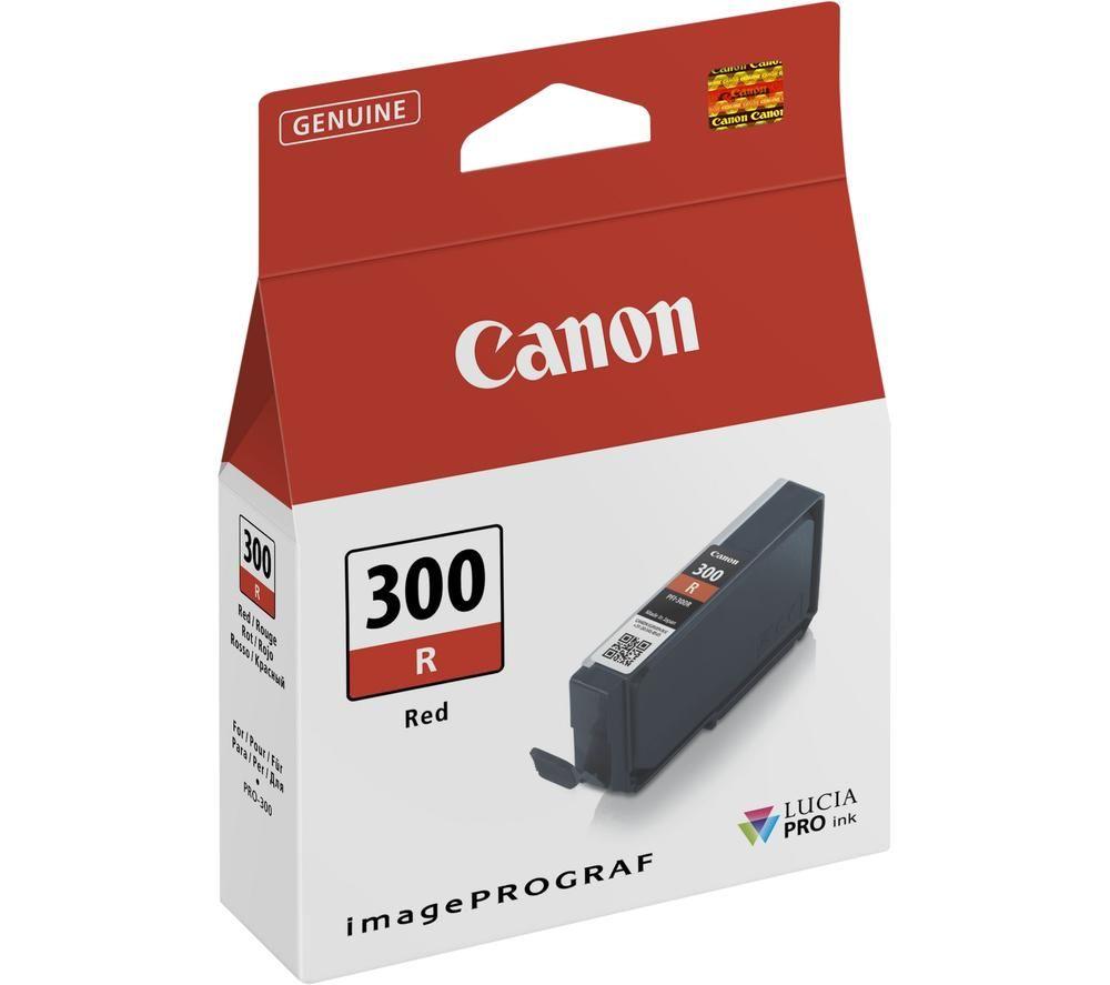 CANON PFI-300R Red Ink Cartridge, Red