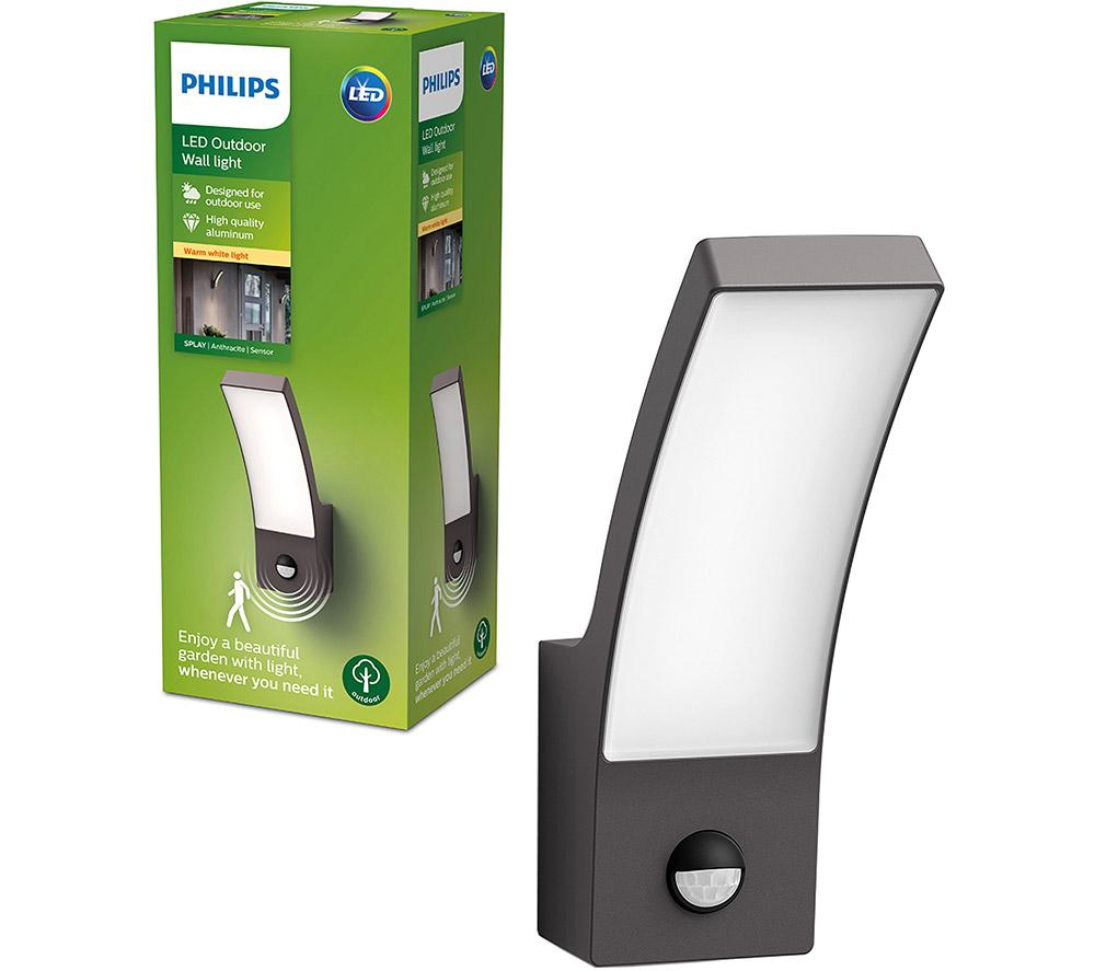 PHILIPS Splay Outdoor LED Wall Light - Anthracite