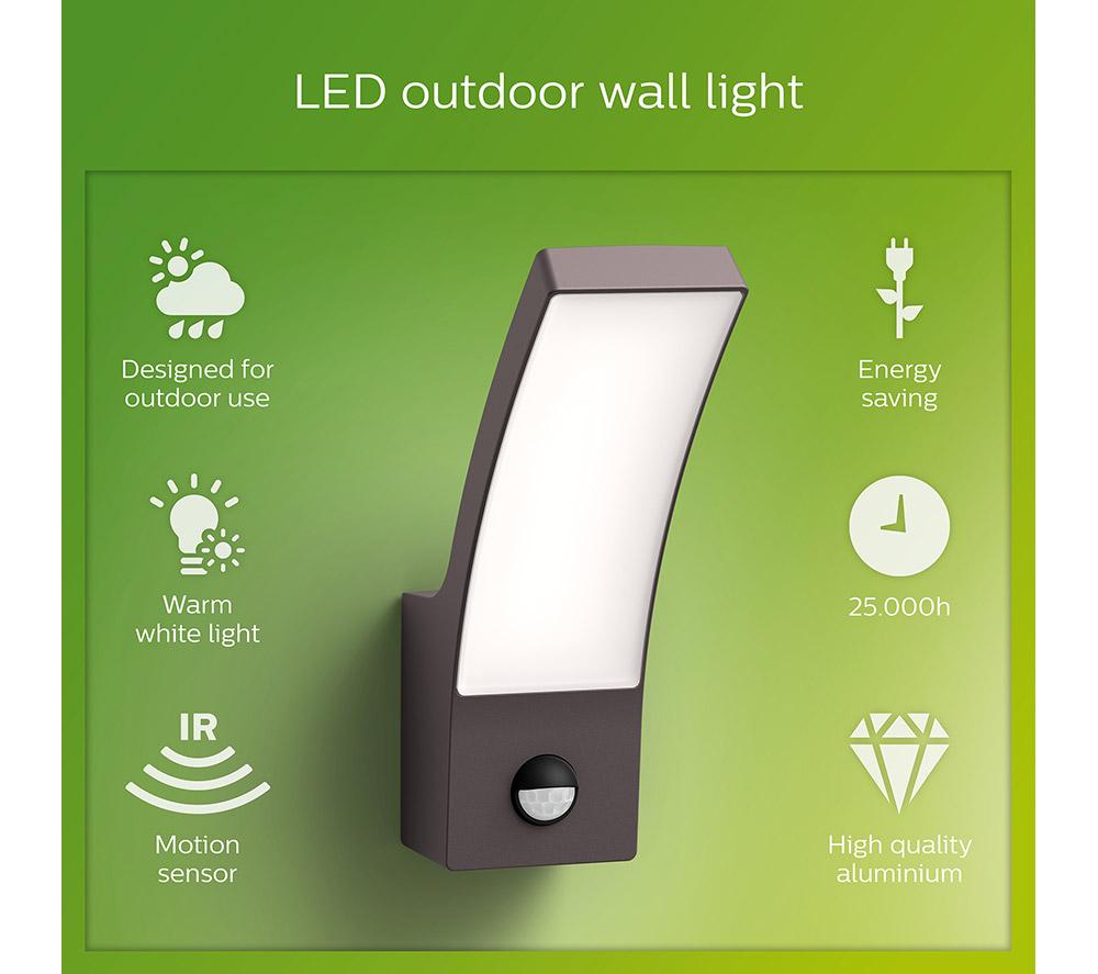 Philips outdoor deals wall light sensor