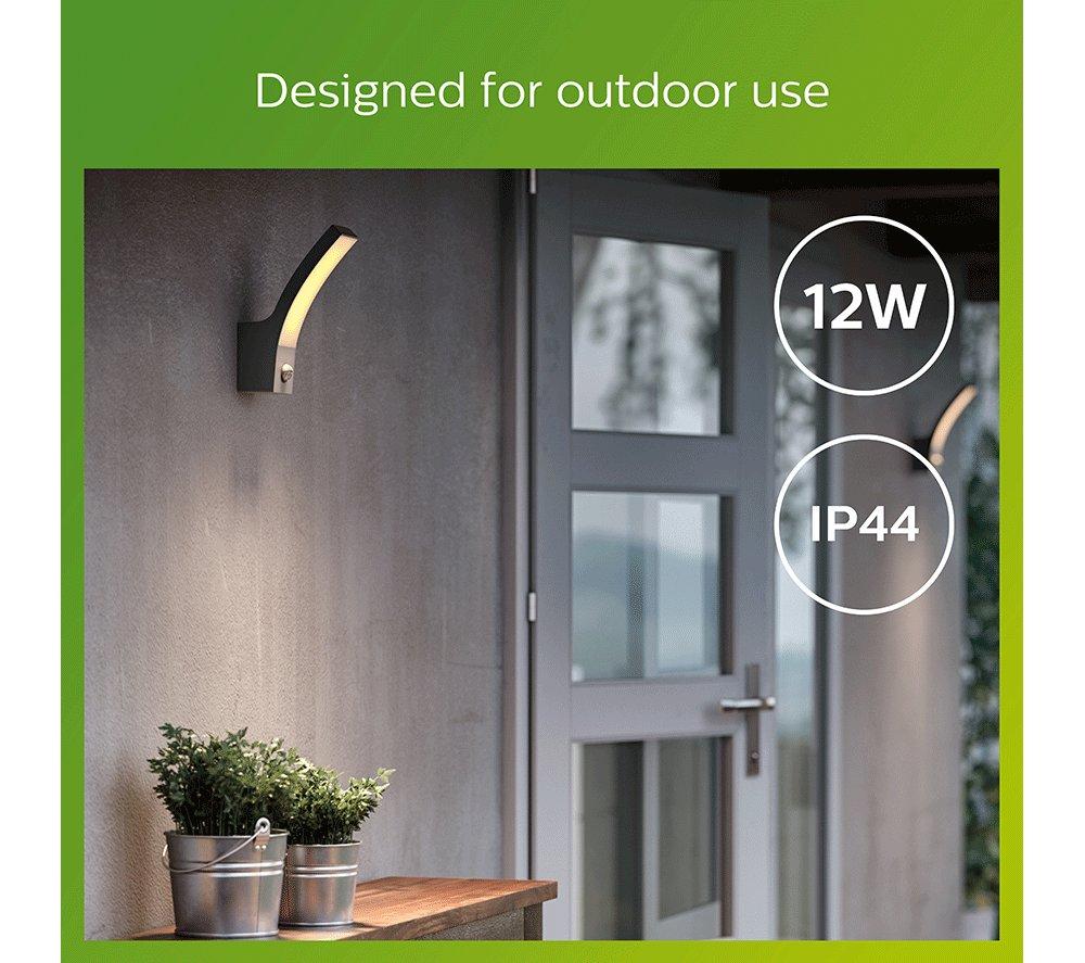 PHILIPS Splay Outdoor LED Wall Light - Anthracite image number 7 of 7