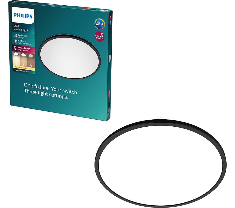 PHILIPS Superslim LED Ceiling Light - Black