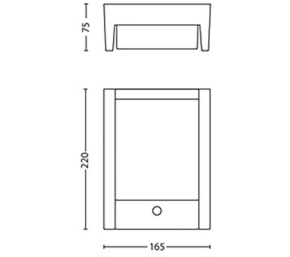 PHILIPS Arbour Outdoor LED Wall Light - Anthracite image number 6 of 6