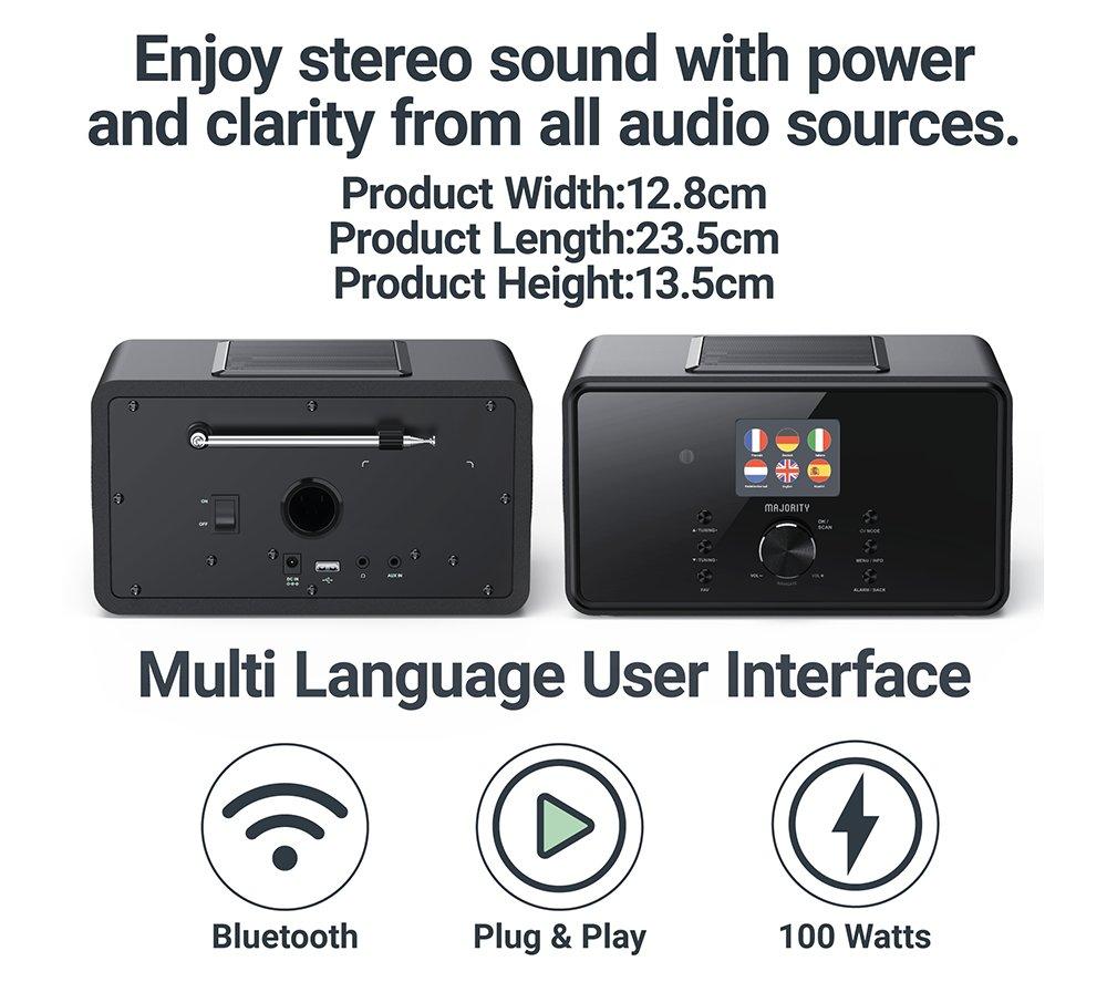 MAJORITY Bard DAB+/FM Smart Bluetooth Radio - Black image number 10 of 13