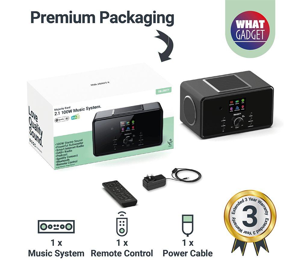 MAJORITY Bard DAB+/FM Smart Bluetooth Radio - Black image number 11 of 13
