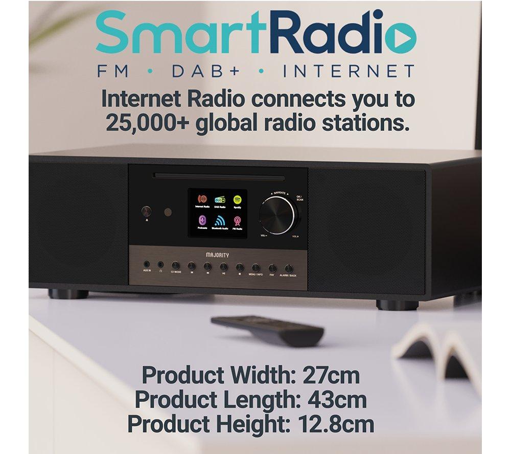 MAJORITY Quadriga DAB+/FM Smart Bluetooth Radio - Black image number 4 of 9