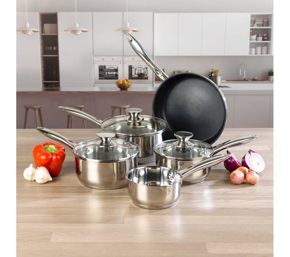 RUSSELL HOBBS Classic Collection BW06572EU7 5-piece Pan Set - Silver image number 2 of 11