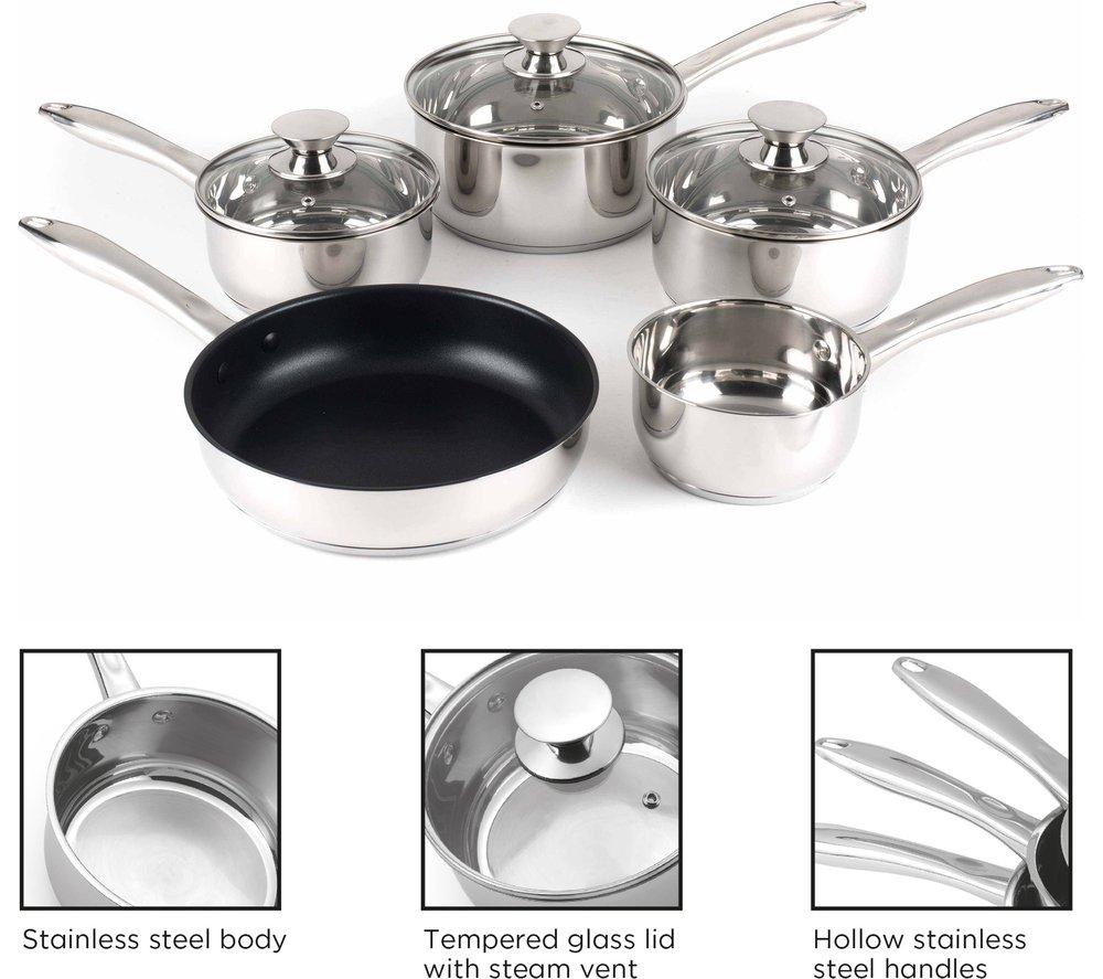 RUSSELL HOBBS Classic Collection BW06572EU7 5-piece Pan Set - Silver image number 5 of 11