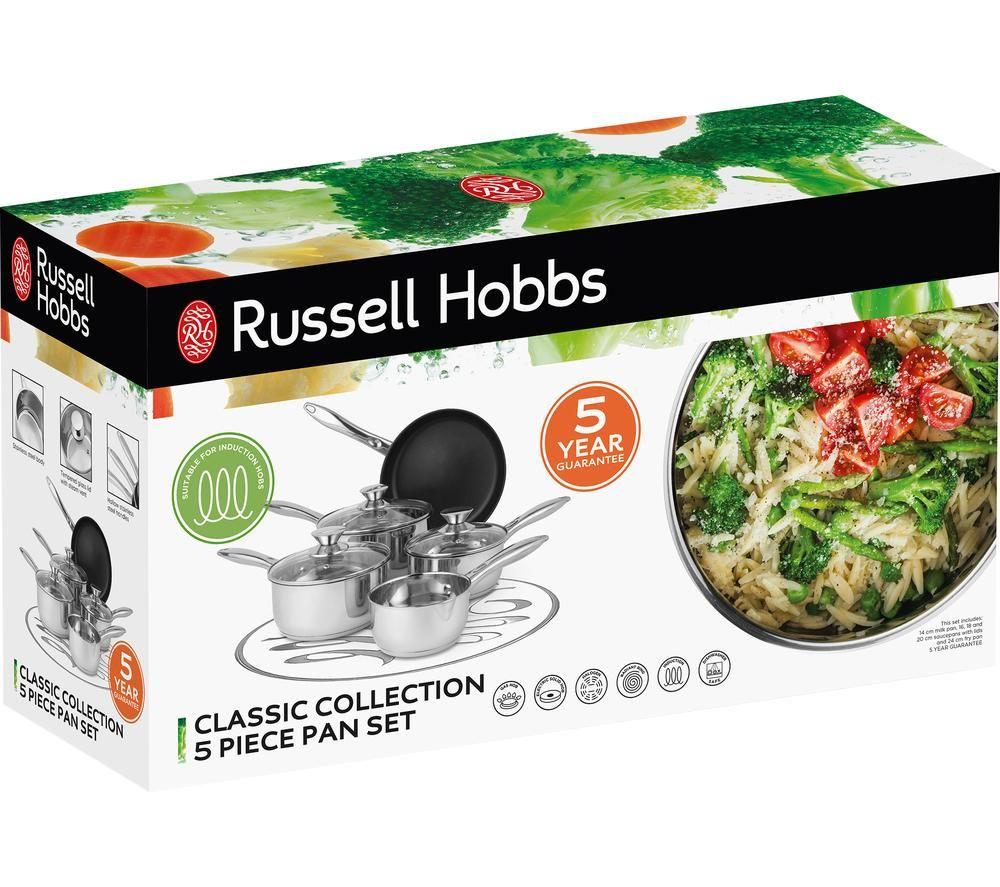 RUSSELL HOBBS Classic Collection BW06572EU7 5-piece Pan Set - Silver image number 11 of 11