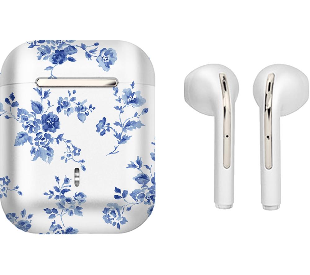 VQ Wren Wireless Bluetooth Earbuds - Laura Ashley China Rose, White,Blue,Patterned