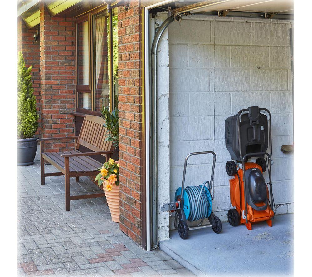 FLYMO EasiStore 340R Cordless Rotary Lawn Mower - Black & Orange image number 10 of 10