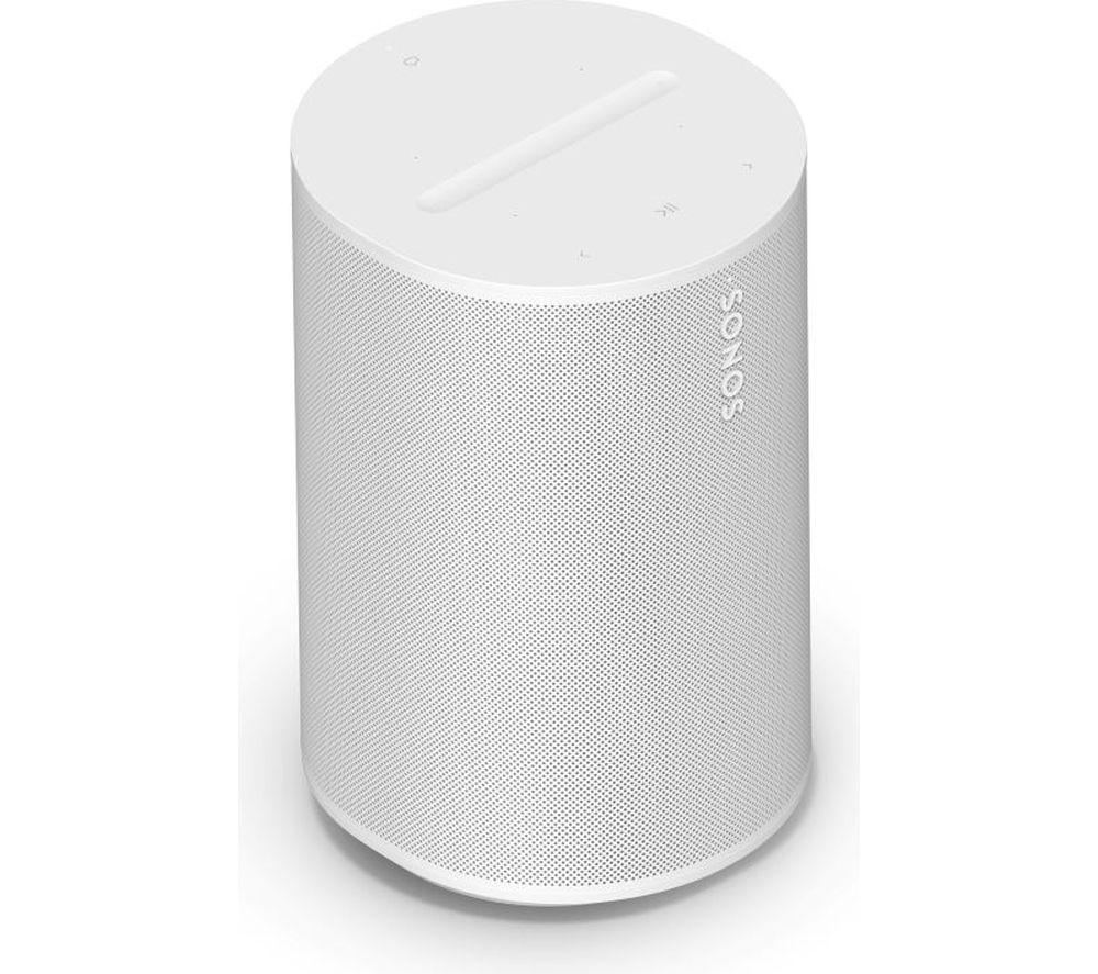 Sonos Era 100 - An icon, remastered. Next-gen acoustics. New look. Now with Bluetooth®. Introducing Era 100. Hear what you've been missing. (White)