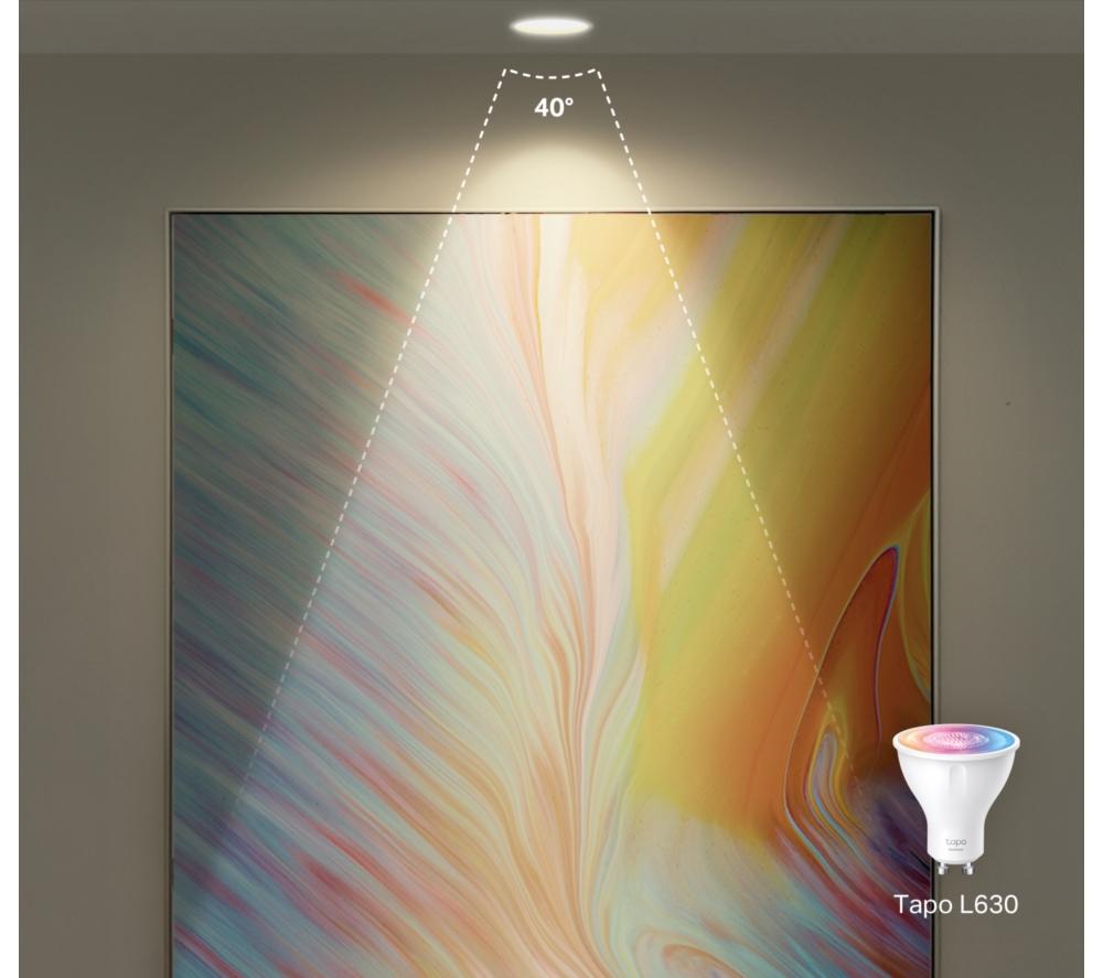 TP-LINK Tapo L630 Smart Spotlight Bulb - Multicolour, GU10, Twin Pack image number 5 of 6