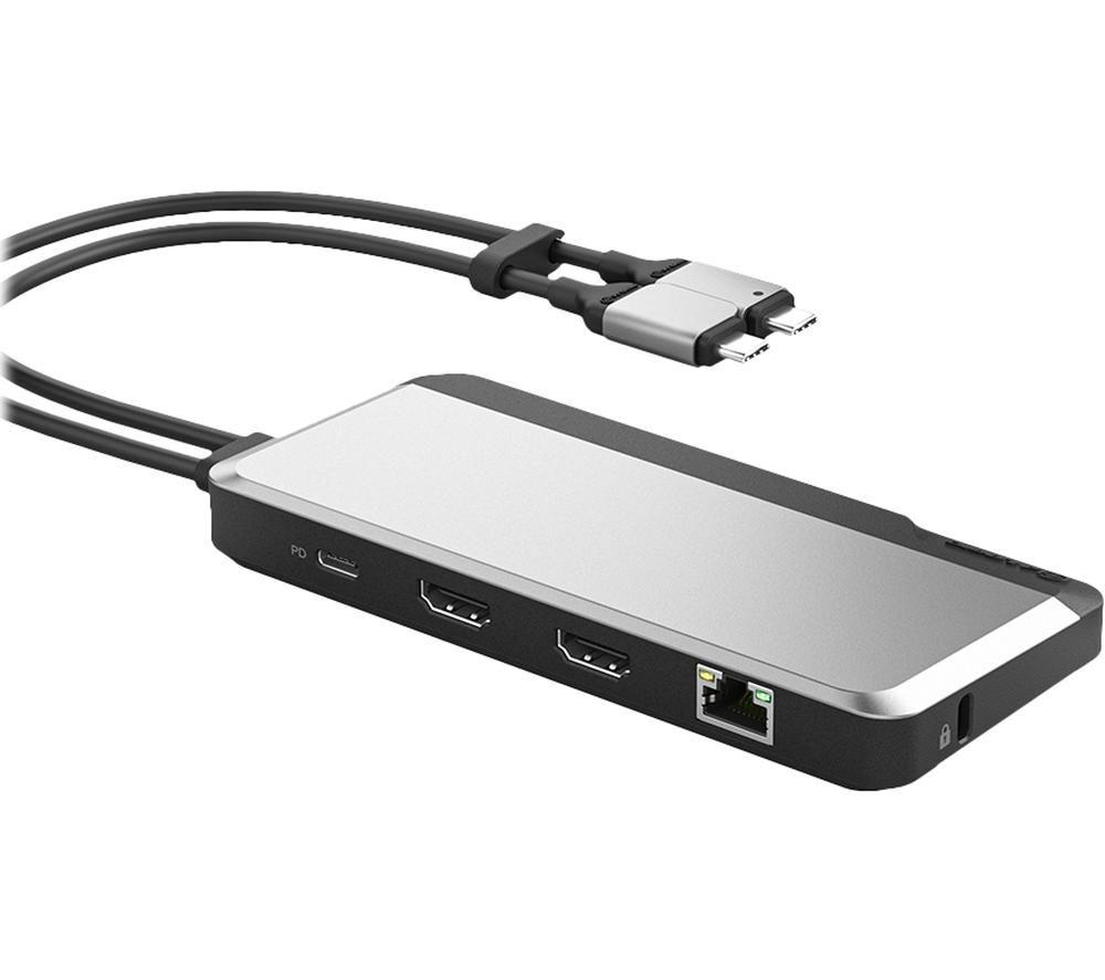 ALOGIC USB-C 10-in-1 Super Dock, Dual Display - 4K@60Hz, 2 HDMI, USB-C (100W PD and Data 5G), 3.5mm Audio Jack, Ethernet Port, Micro/SD Card, For MacBook Pro/Air, M1 Mac Pro / M1 Mac Max, XPS and more