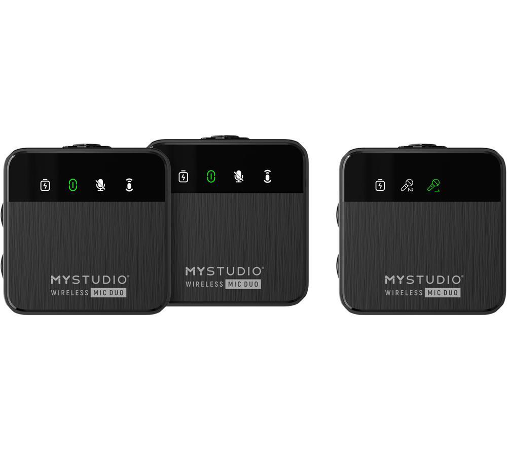 EASYPIX MyStudio Wireless Duo Microphone Kit - Black image number 4 of 19