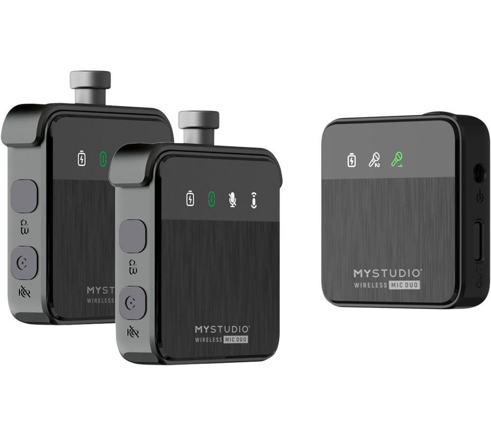 EASYPIX MyStudio Wireless Duo Microphone Kit - Black image number 5 of 19