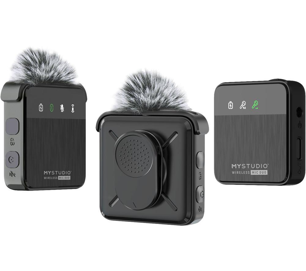 EASYPIX MyStudio Wireless Duo Microphone Kit Black