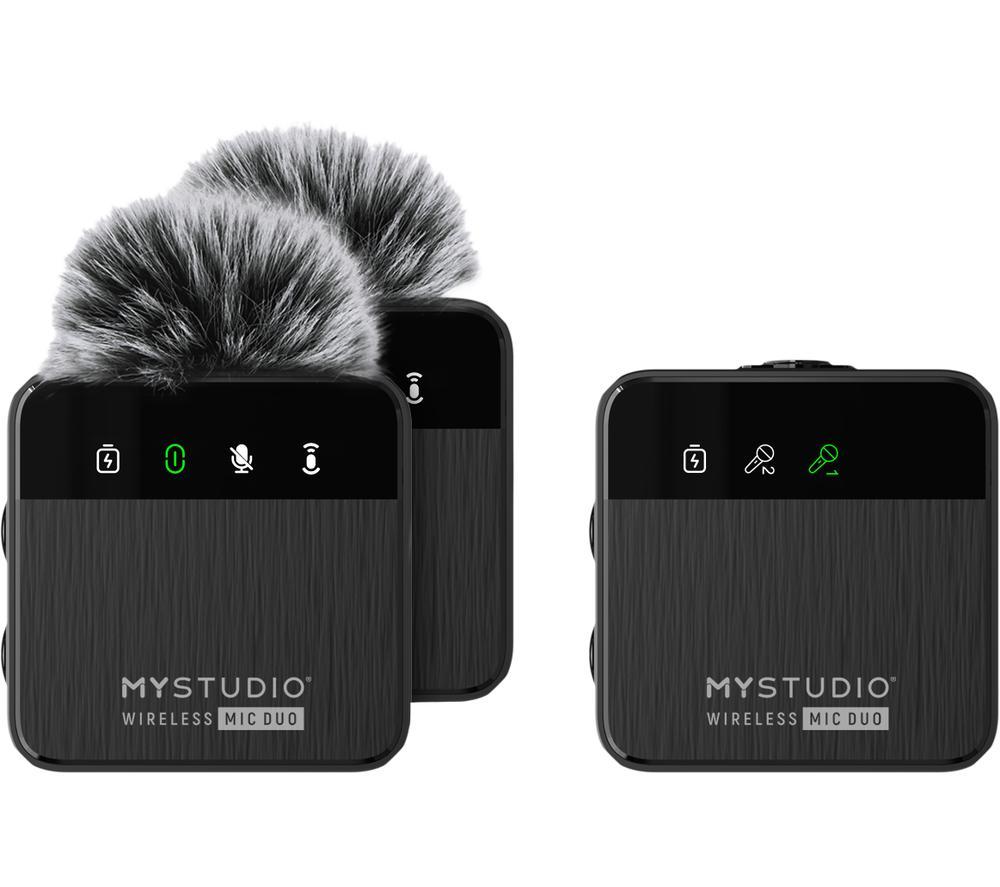 EASYPIX MyStudio Wireless Duo Microphone Kit - Black image number 7 of 19