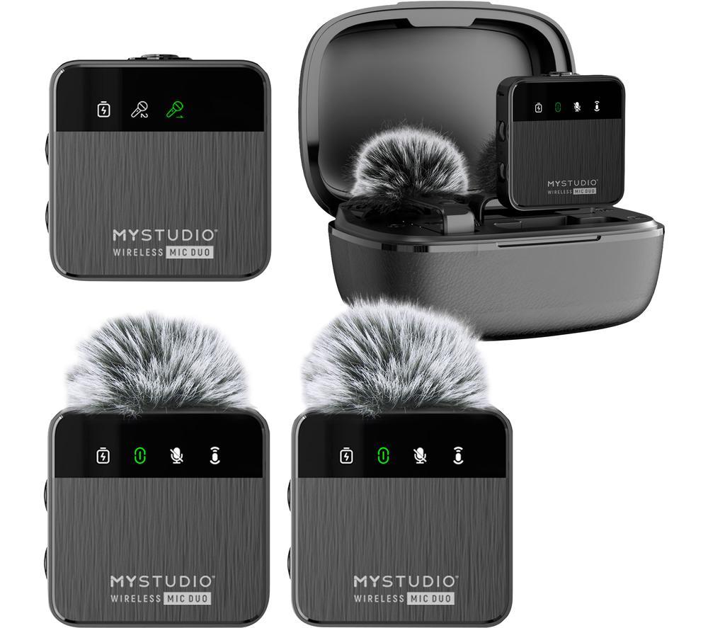 EASYPIX MyStudio Wireless Duo Microphone Kit - Black image number 8 of 19