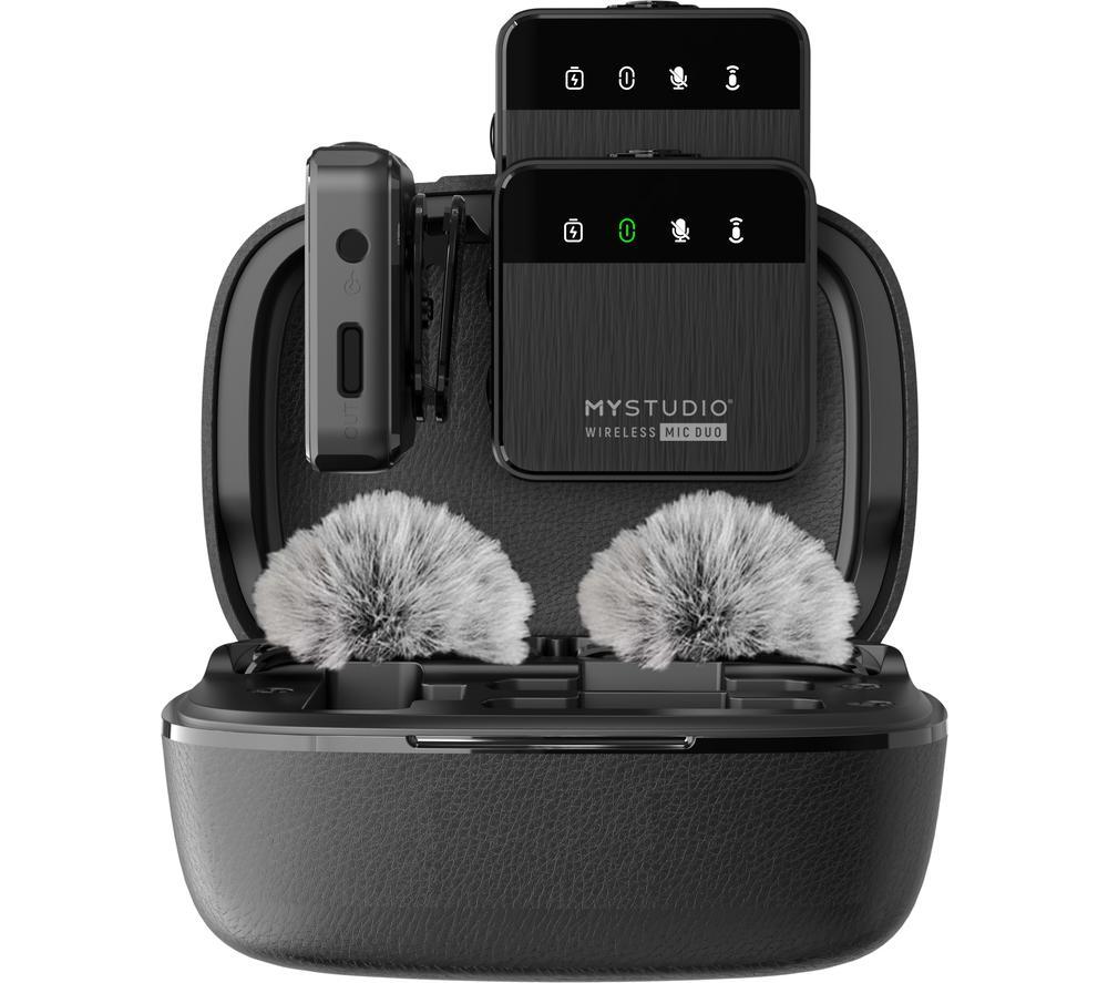 EASYPIX MyStudio Wireless Duo Microphone Kit - Black image number 10 of 19
