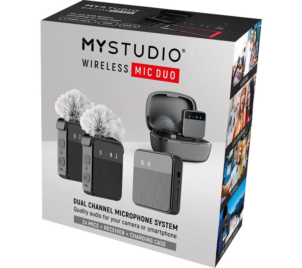 EASYPIX MyStudio Wireless Duo Microphone Kit - Black image number 14 of 19